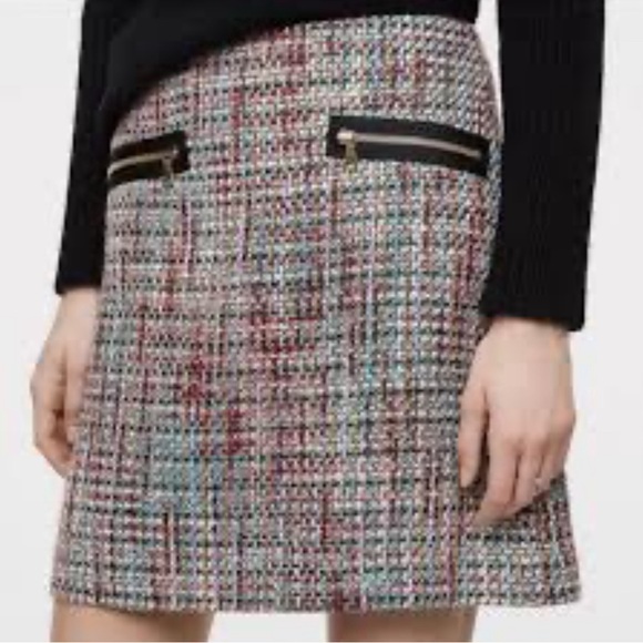 Ann Taylor Loft A- line Tweed Skirt Women’s Sz 0 Petite - Picture 1 of 9